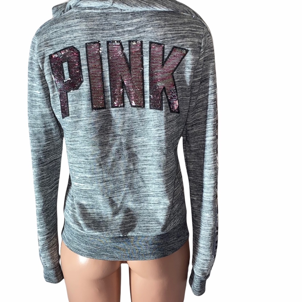 NEW Victoria's Secret PINK Bling Zip Up Sweatshirt size XS - Picture 14 of 16